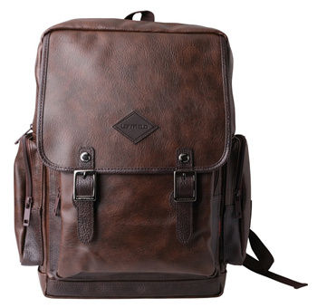 Qoo10 - Men Leather Backpack : Bag / Shoes / Accessories