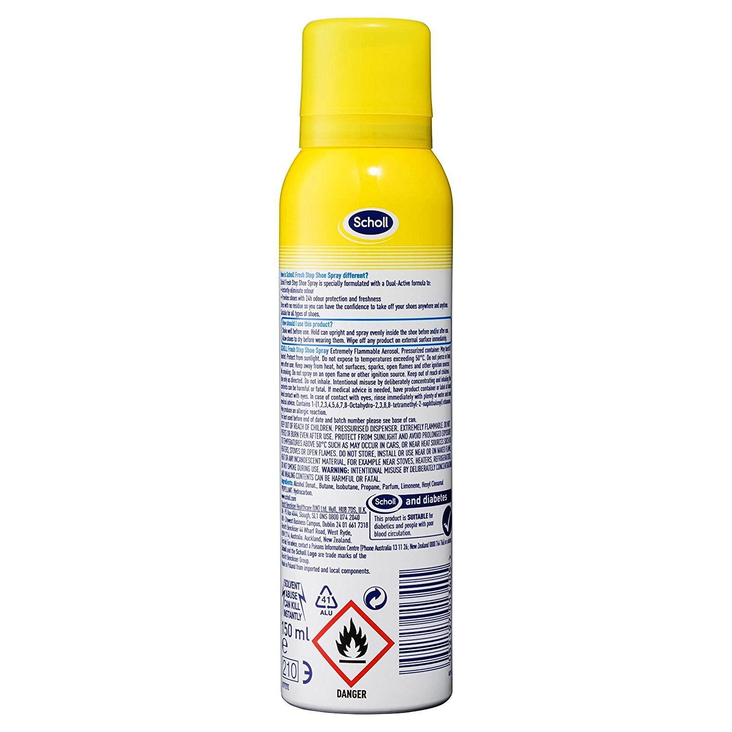 scholl fresh step shoe spray 150ml