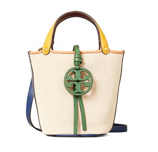 💚Tory Burch Miller Canvas Mini Bucket - Myluxury_official