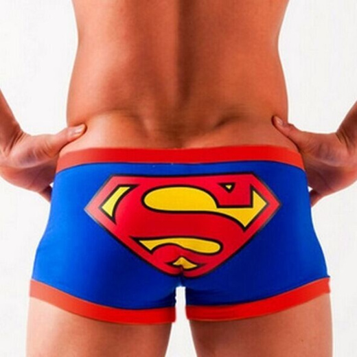 New Xiaoxin Dynamic Superman Underpants Kangdam Robot Boxer Cartoon Couple  Underwear Mid-waist Briefs