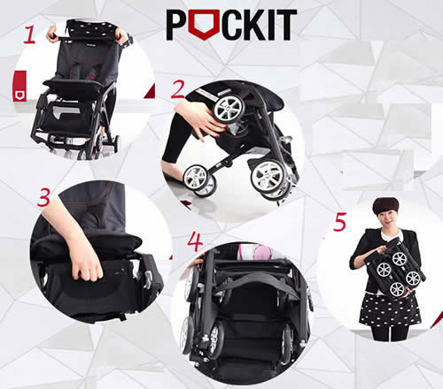 cara melipat pockit stroller