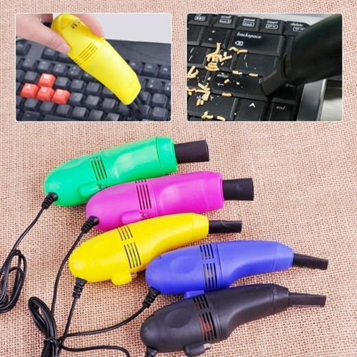 Mini Computer Vacuum USB Keyboard Cleaner PC Laptop Brush Dust Cleaning Kit  (color Random)