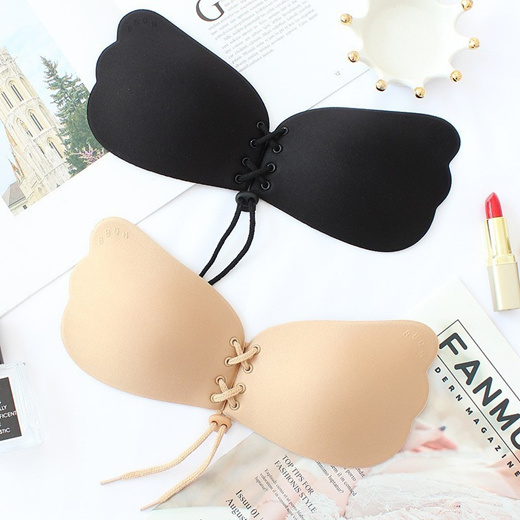 Qoo10 - outlet Seamless Wireless Adhesive Sticky Bra Strapless
