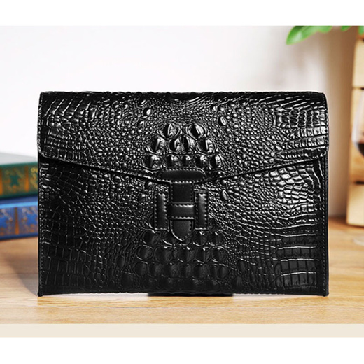 Qoo10 - Luxury Crocodile pattern Leather Men Clutch Bags Business