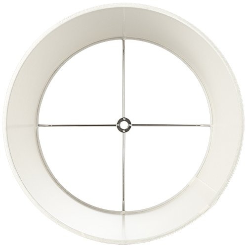 White Linen Drum Lamp Shade 10x12x8, Set Of 2 White Linen Drum Lamp Shade 10x12x8 Spider