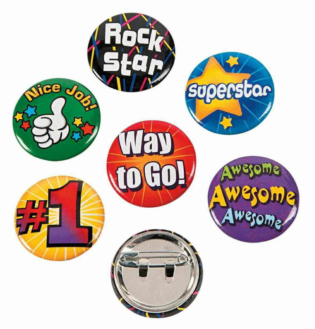 Qoo10 - Reward Buttons Pin Badges Mini Buttons Motivational Rewards ...