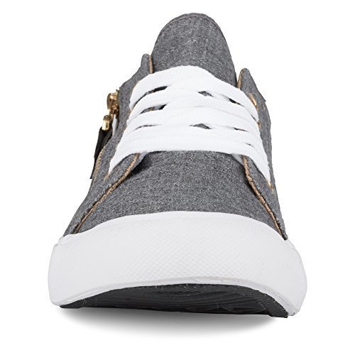 twisted women's kix canvas sneakers with decorative zippers
