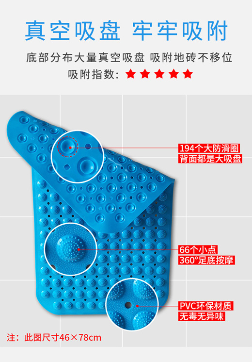 Qoo10 - Double-sided anti-slip bathroom mat bath floor mat anti-fall elderly  O : Household & Bedd