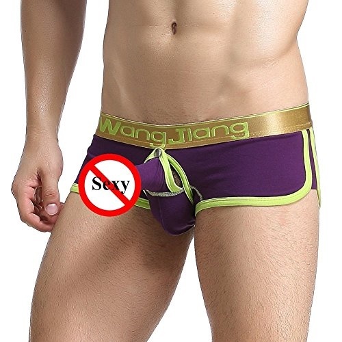 Qoo10 - Sexy Mens Casual Big Bulge Pouch Lounge Home underwear Gay Boxer  Brief : Bag & Wallet