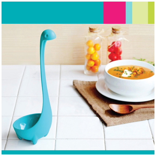 Qoo10 - NESSIE Soup Ladle Paddle Scoop Spoon Self Standing Cooking