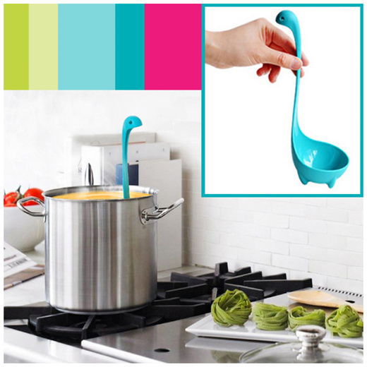 Qoo10 - NESSIE Soup Ladle Paddle Scoop Spoon Self Standing Cooking