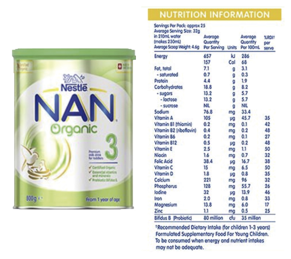 nan organic 3