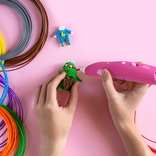 Pink Dolphin Wireless My First 3D Pen for Kids by Oaxis 