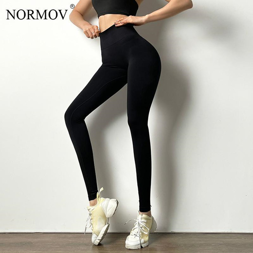 NORMOV Women High Waist Workout Leggings Push Up Women Fitness