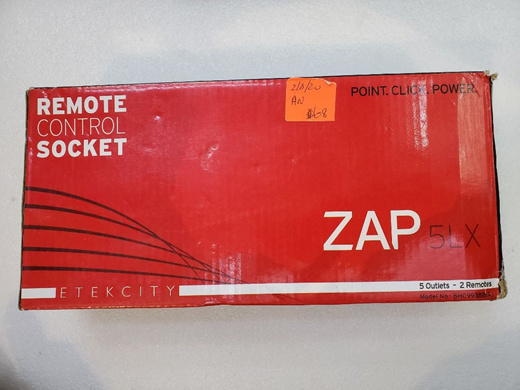 ETEKCITY Zap 5LX-S Remote Outlet Switch User Manual