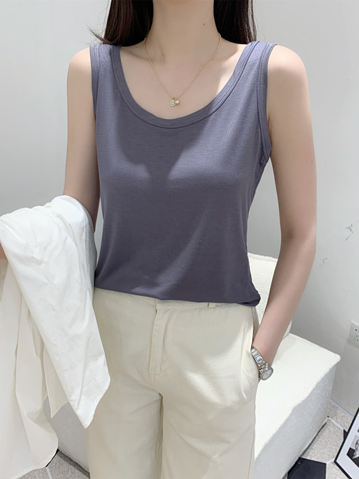 Qoo10 - Ladies Minimalist Sleeveless Top Summer Vest Shirt Multi