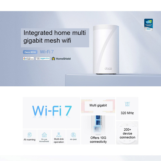 Qoo10 - TP-Link Deco BE95(1-pack) Integrated Home Mesh WiFi 7 System  Network : Computer & Game