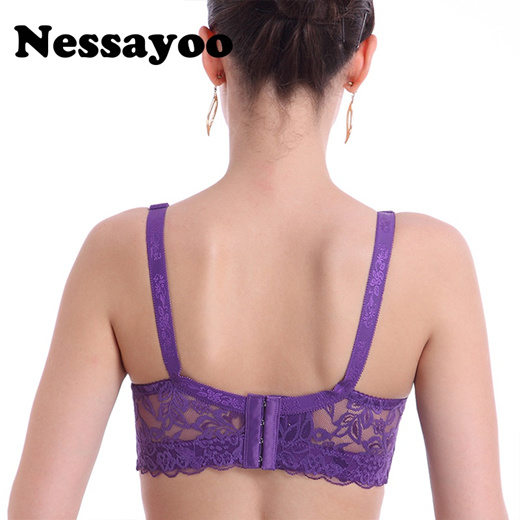 Qoo10 - Nessayoo white lace push up bh bras for women underwear