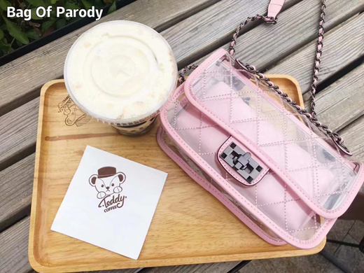 Qoo10 - Bag of Parody Chance Pearl Series Jelly Toyboy * Rose Gold* Size  Big : Bag & Wallet