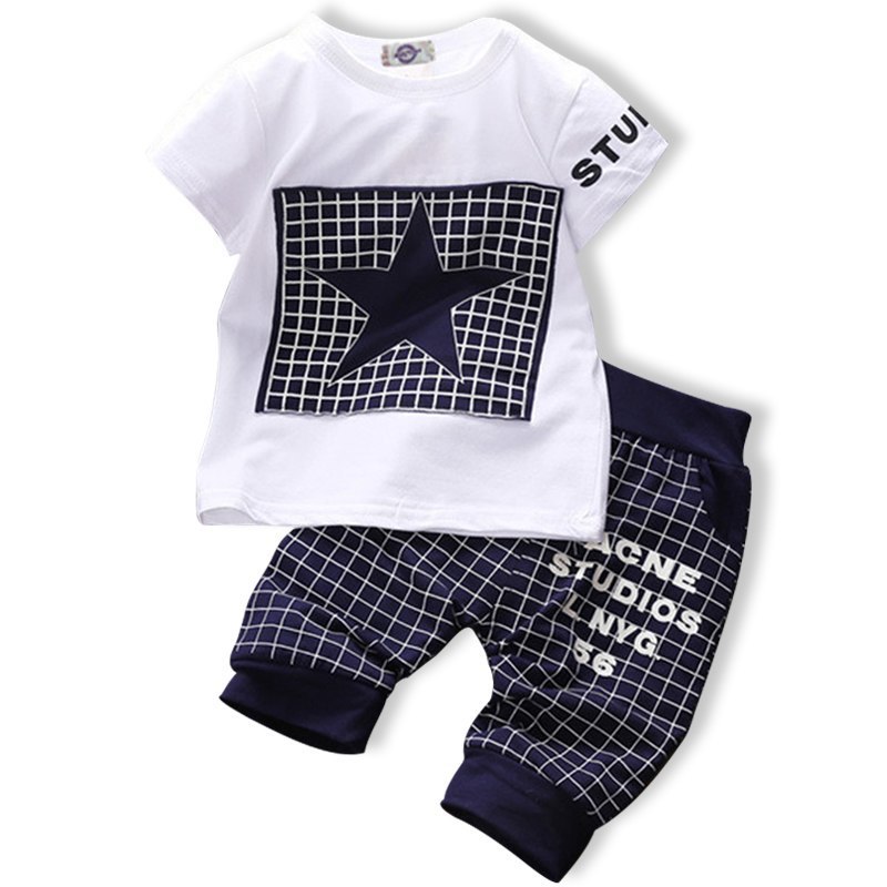 Qoo10 New Boys Clothing Set Summer New Casual 100 Cotton Plaid With Five S Kids Fashion - hot 2019 boys clothing summer kids t shirt roblox stardust game t shirt for boys girls tees 100 co