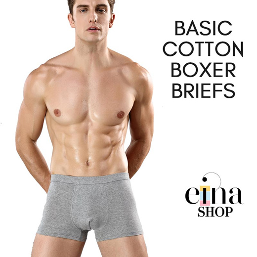 Men Basic Modal Boxer Briefs 3 Piece Bundle - einashop