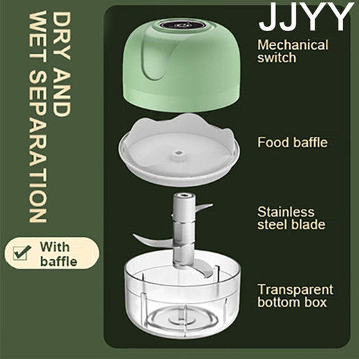 JJYY 1PC Smart Electric Garlic Chopper 100/250ml Garlic Press Vegetable  Chili Meat Garlic Masher Press Mini USB Masher Machine Kitchen Gadgets