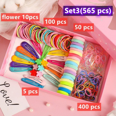 Qoo10 - 220/270/565/870 Pcs Girls Nylon Rubber Band Child Women