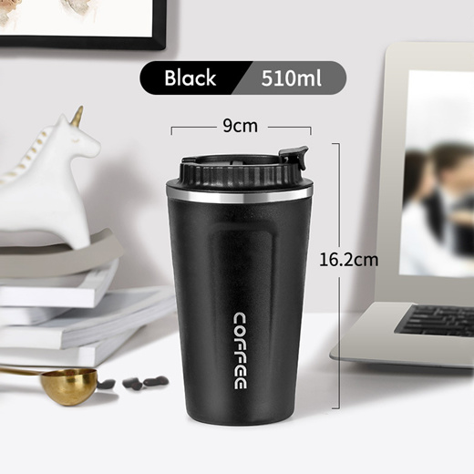 Hot Sale 380 & 510ml 304 Stainless Steel Thermo Cup Travel Coffee Mug with  Lid Car Water Bottle Vacuum Flasks Thermocup for Gift