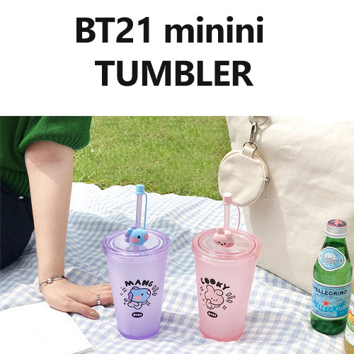 BT21 minini Tumbler /Water Bottle/ Straw Stopper/ Mug Cup MANG - Kmall24
