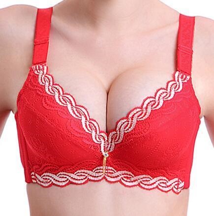 Qoo10 - Female Underwear small breast Push Up Bra minimizer deep vs 5cm  thick  : Lingerie & Sleep