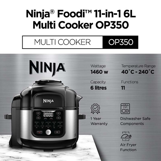 NINJA FOODI 11-IN-1 6L MULTI COOKER - OP350