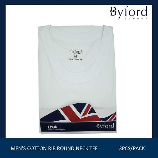 Byford 3pcs Men's Singlet, Cotton Rib