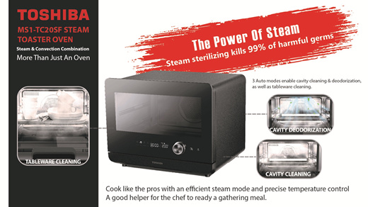 Qoo10 - Toshiba MS1-TC20SF(GN) Pure Steam Oven (20L) : Small Appliances