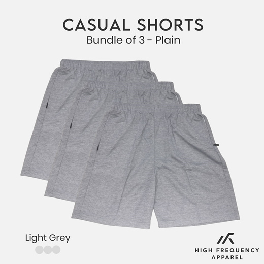Qoo10 - [BUNDLE OF 3] Plain Unisex HF Casual Shorts, Home Shorts