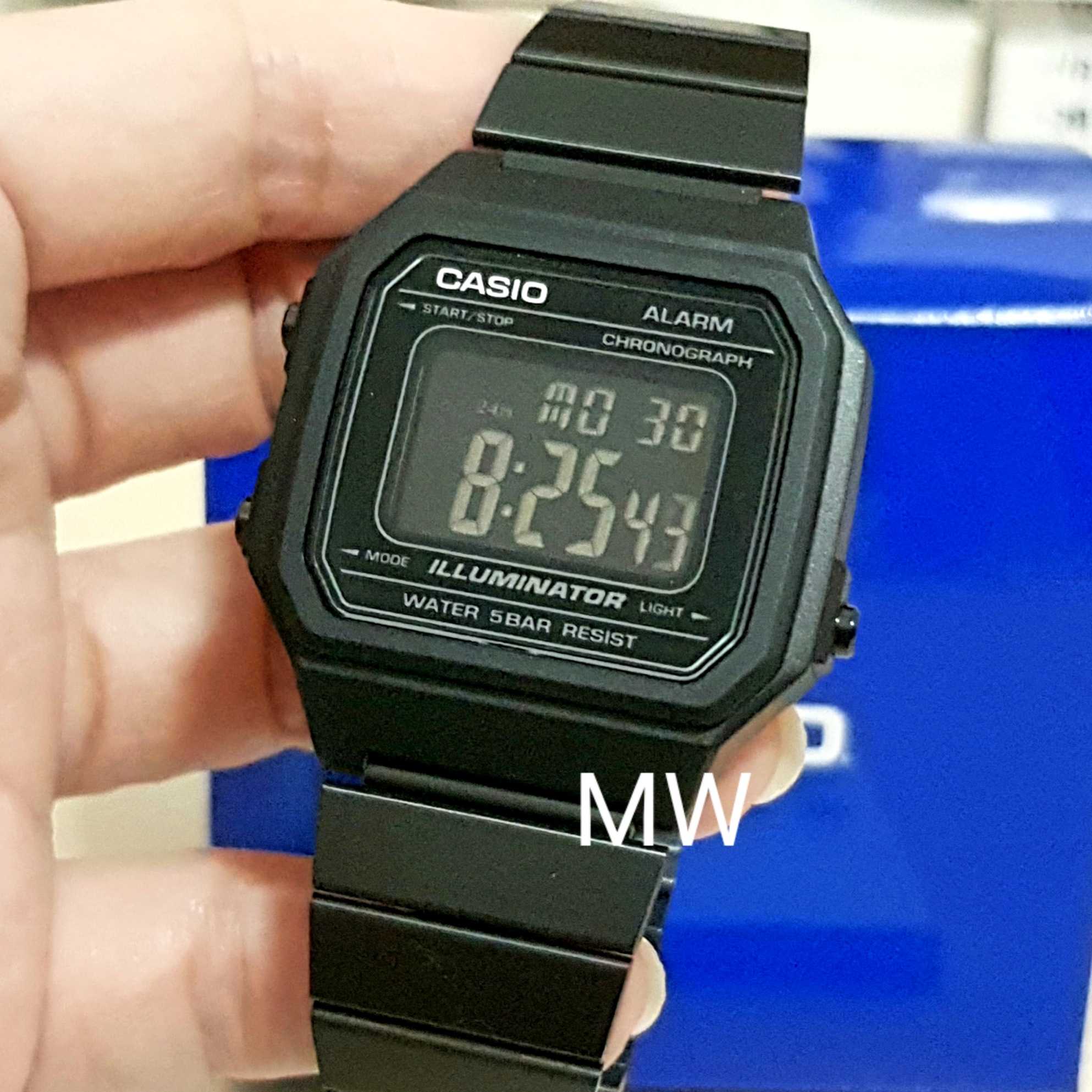 Qoo10 - New Casio Vintage FULL BLACK Digital Stainless Steel Watch ...