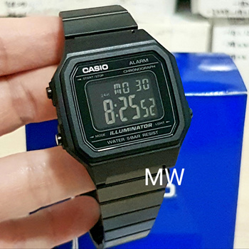 Qoo10 - New Casio Vintage FULL BLACK Digital Stainless Steel Watch ...