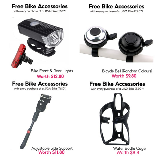 java folding bike accessories