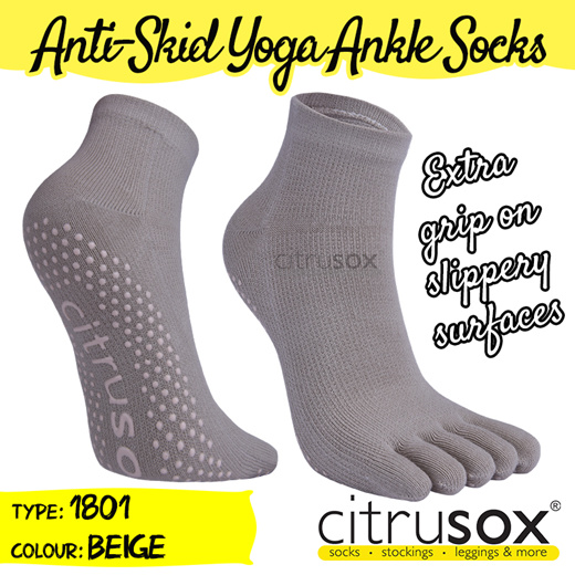 Yoga Anti-Skid Toe Ankle Socks – Citrusox