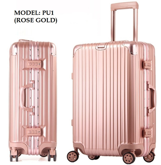 voyager luggage pink