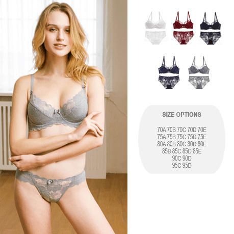 Qoo10 - Premium Bra setsPlus Size 70A to 95DLace braPush up brasexy  lingerie : Underwear/Socks