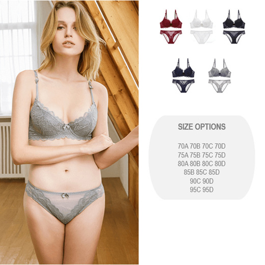 Qoo10 - Premium Bra sets/Plus Size 70A to 95D/Lace bra/Push up bra/sexy  linge : Underwear/Socks