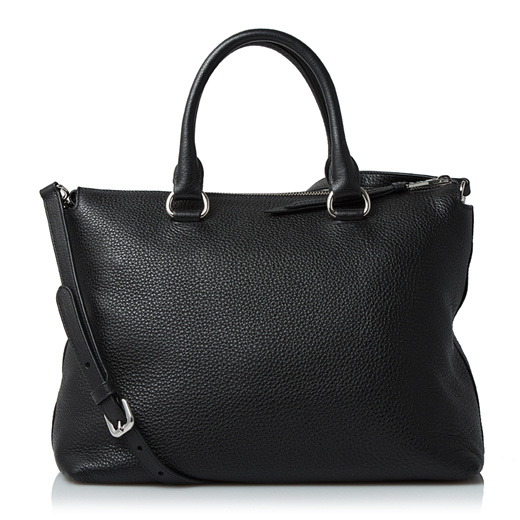 PRADA Vitello 1BA063 Phenix Leather Shoulder Bag Black