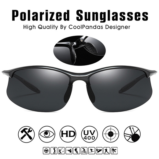 FEISHINI Brand Design Clear Sunglasses Men Polarized Driver Shades