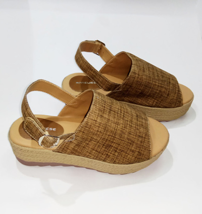 Anneliese sandal wedges wanita daphnie brown terbaru