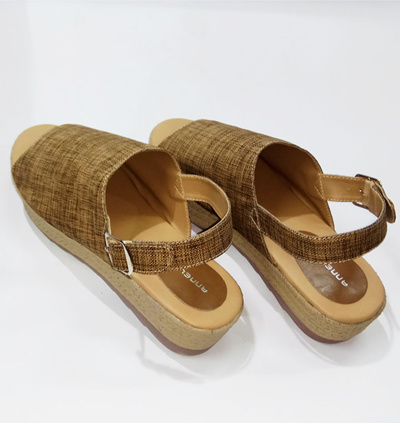 Anneliese sandal wedges wanita daphnie brown terbaru