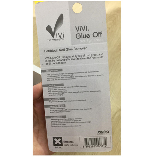 Qoo10 - ViVi Glue Off - Antibiotic Nail Glue Remover : Bath & Body