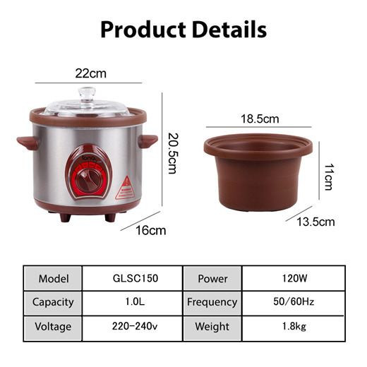 Buy IONA 6.0L Auto Slow Cooker with Double Boiler