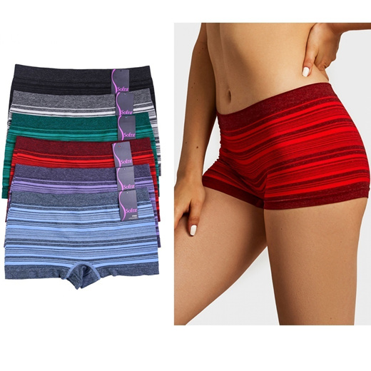6 Pack Seamless Boyshorts Womens Underwear Lot Booty Panties Boxer