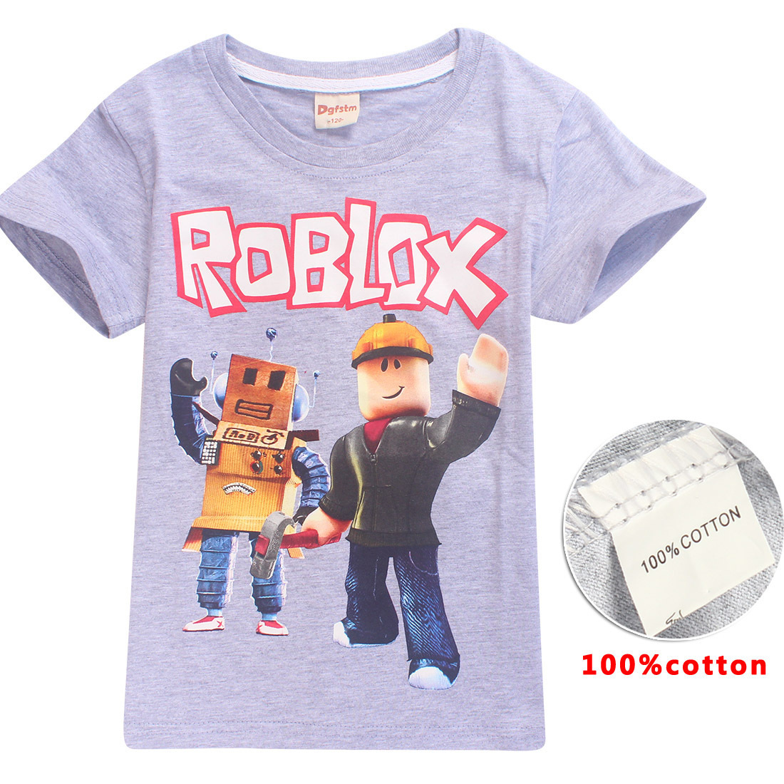 cotton high quality roblox children t shirt in the big boy short sleeve 8394 tml17