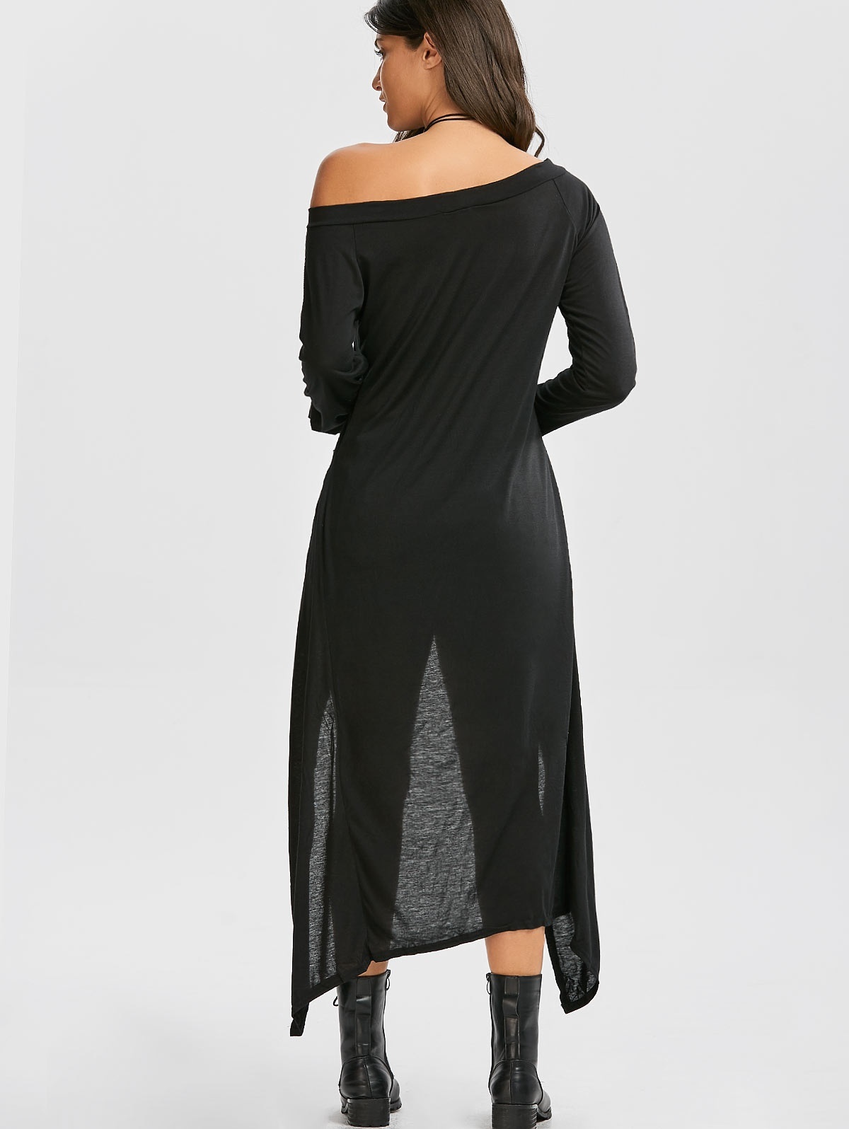 off the shoulder t shirt maxi dress